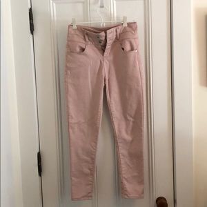 Pink high rise skinny pants